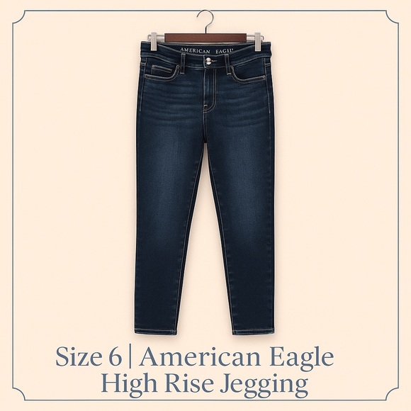 Size 6 | American Eagle High Rise Jegging – Dark Wash Stretch Denim - Picture 10 of 13